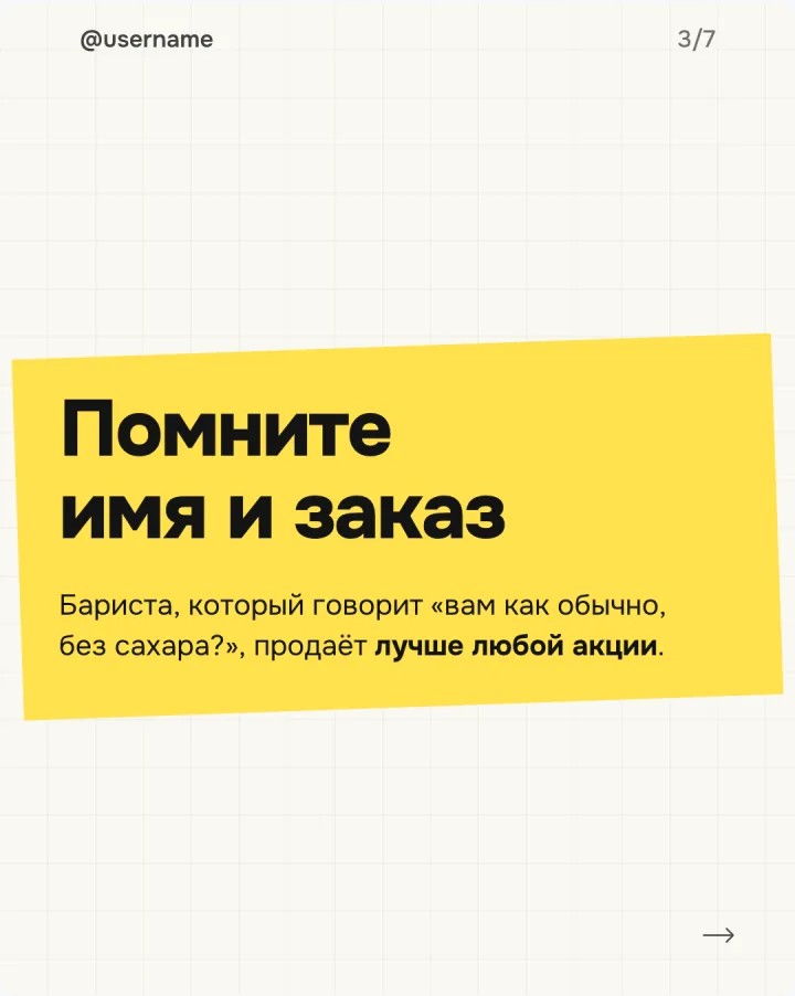 Слайд 3: «Помните имя и заказ»